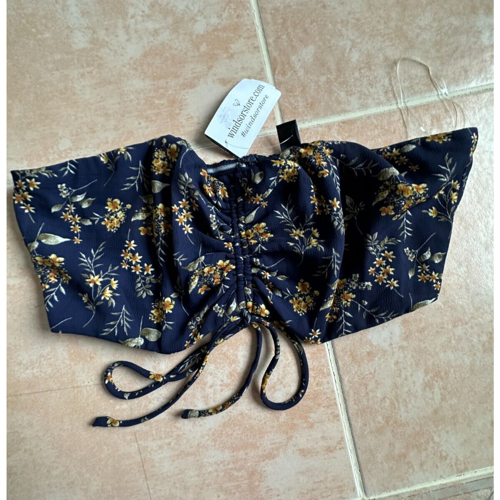 Windsor strapless top bra shirt Navy Women Size M‎